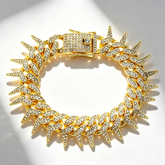 Spiny Cuban diamond-studded bracelet