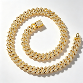 14MM Moissanite Cuban Necklace