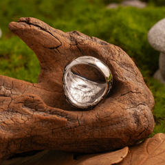 Black diamond gemstone ring