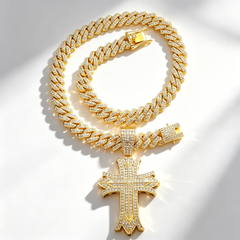 14mm Ice Flower Miami Cuba Pendant Necklace