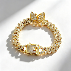 Butterfly Cuba Full Diamond Bracelet