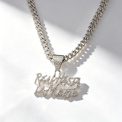 Letter Sango diamond pendant Cuban necklace