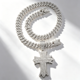 14mm Ice Flower Miami Cuba Pendant Necklace