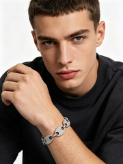Coffee bean diamond-encrusted bracelet