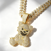 Bear pendant Cuban necklace