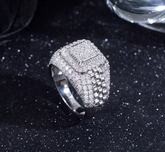 Business diamond-encrusted ring