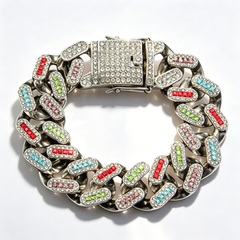 Cuban diamond-studded bracelet