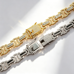 14K diamond Cuban necklace
