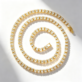 Fully diamond-encrusted tennis necklace