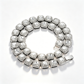 Diamond-encrusted square bracelet