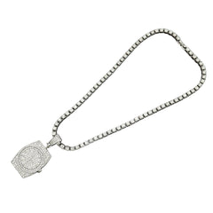 Watch pendant diamond necklace