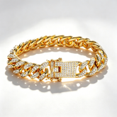 Cuban diamond-studded bracelet