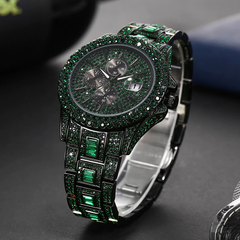 DJLLO Green Diamond Watch