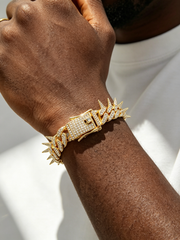 Spiny Cuban diamond-studded bracelet