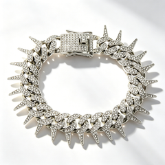 Spiny Cuban diamond-studded bracelet