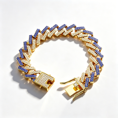 Diamond-studded rhombus bracelet