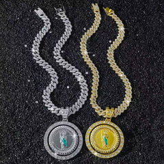 "Divine Figure Mo Sang Diamond Cuban Necklace Pendant"