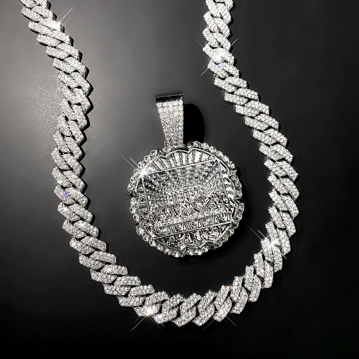 Last Supper Moissanite Pendant Necklace