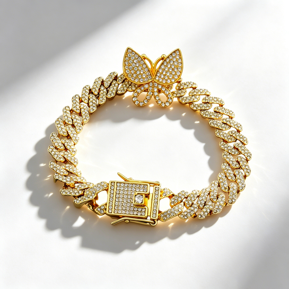Butterfly Cuba Full Diamond Bracelet