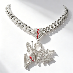 Love letter mulberry diamond pendant necklace