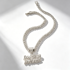 Letter Sango diamond pendant Cuban necklace
