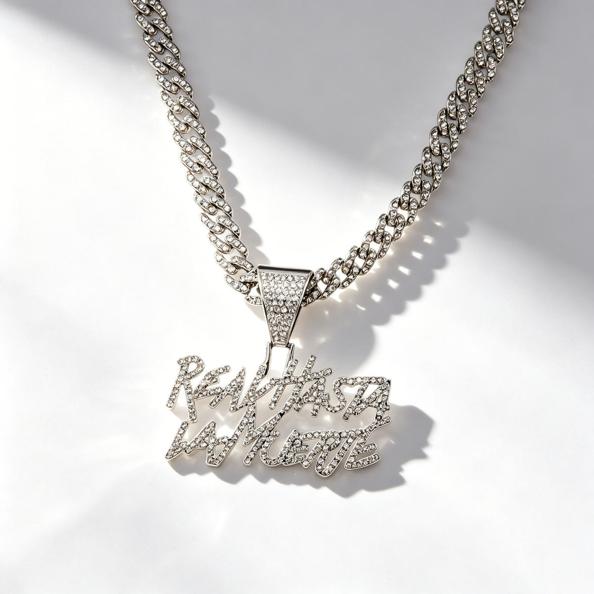 Letter Sango diamond pendant Cuban necklace