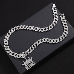 King's Alphabet Palace Pendant Cuban Necklace