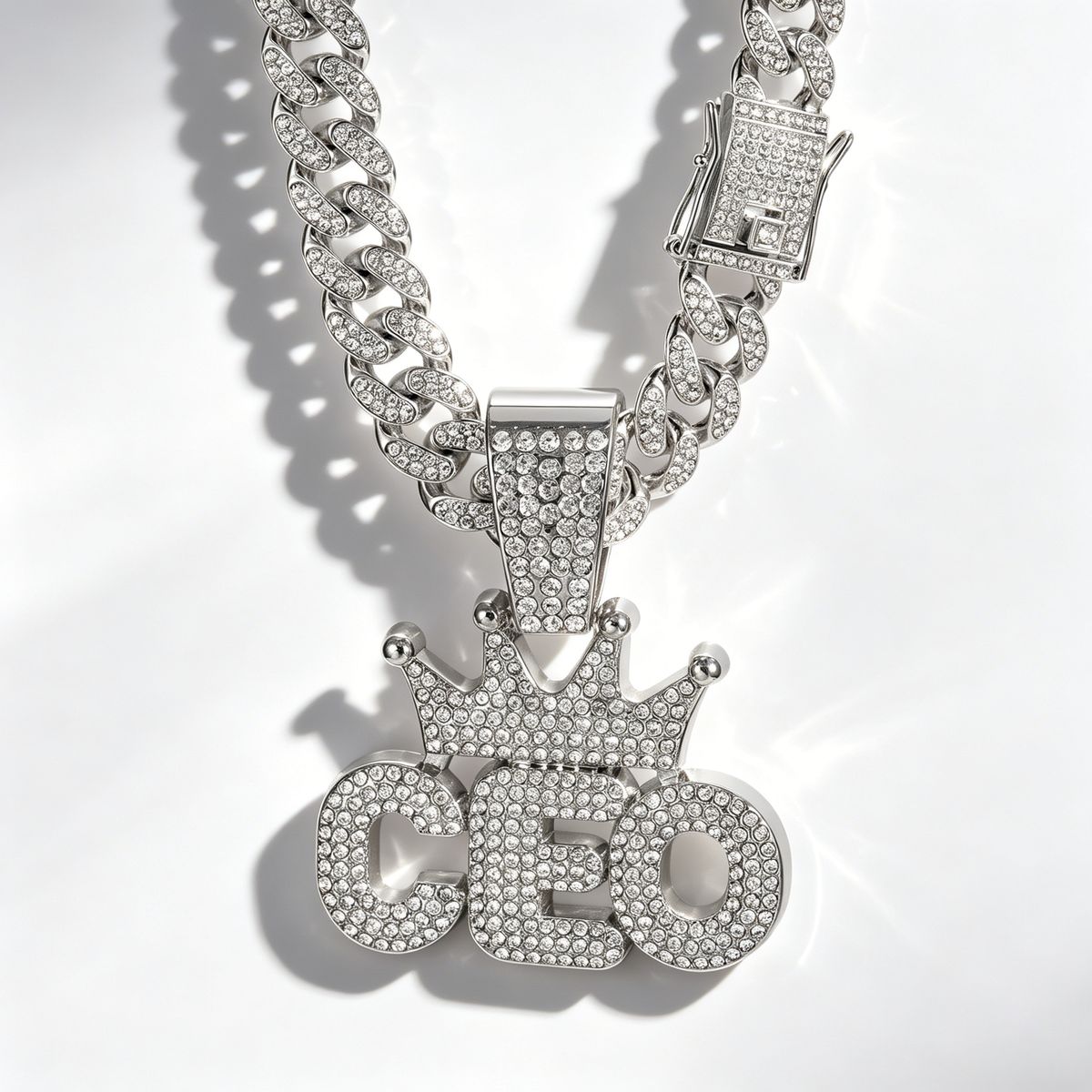 CEO Alphabet Palace Pendant Cuban Necklace