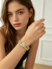 Cuban diamond-studded bracelet