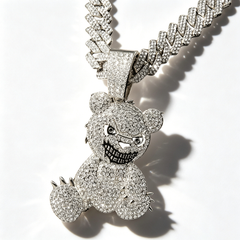 Bear pendant Cuban necklace