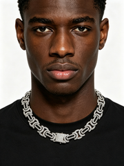 14K diamond Cuban necklace