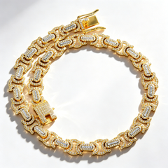 14K diamond Cuban necklace