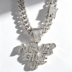 NEVERGIVEUP letter Cuba pendant necklace