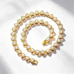 Heart-shaped Cuban necklace