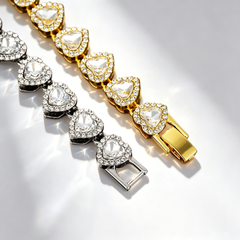 Heart-shaped Cuban necklace