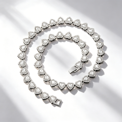 Heart-shaped Cuban necklace
