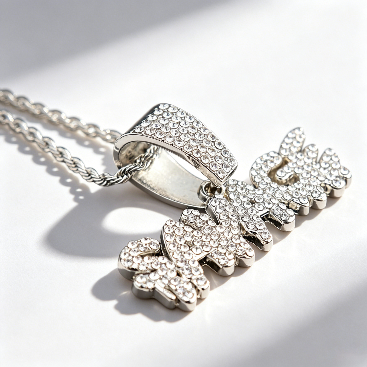 SAVAGE letter pendant Cuban necklace