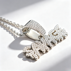 SAVAGE letter pendant Cuban necklace