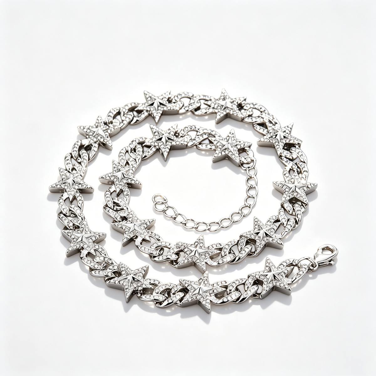 Five-pointed star Cuban necklace