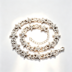 Five-pointed star Cuban necklace