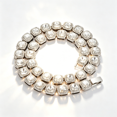 Diamond-encrusted square bracelet