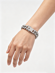 Cuban diamond-studded bracelet
