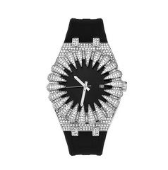 Cat paw diamond-encrusted watch