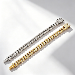 Cuban diamond-studded bracelet